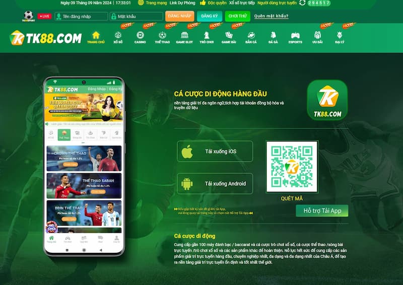 Các bước tải app TK88 dành cho tân binh